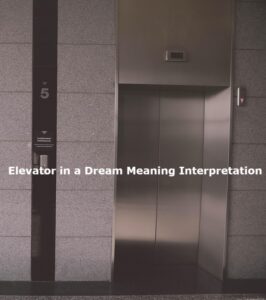 Elevator in a Dream Meaning Interpretation
